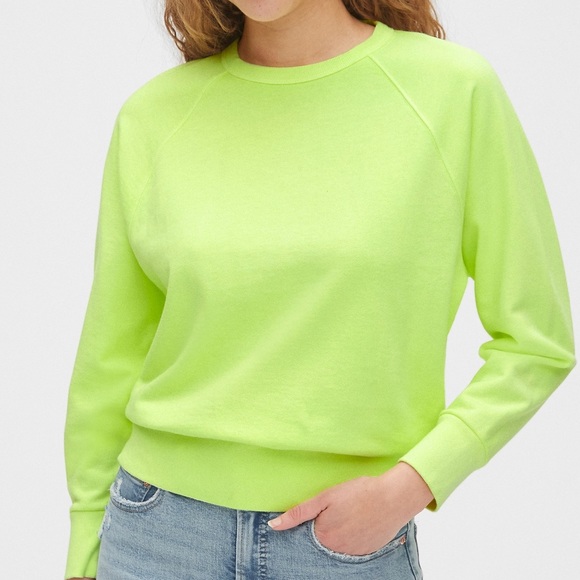 Gap Neon Green/Yellow Crewneck Sweater - Picture 1 of 4
